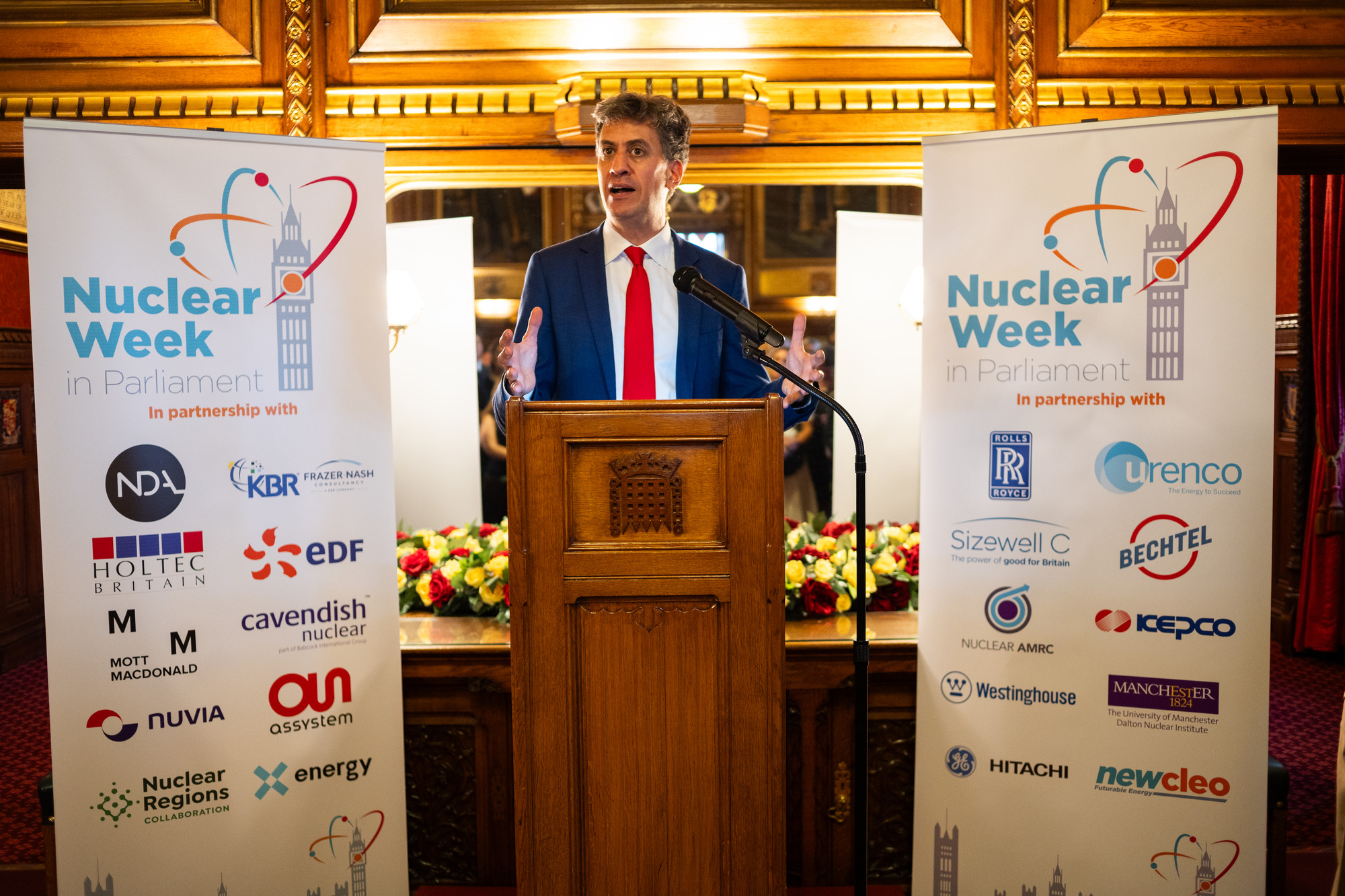 The current Energy Secretary, Ed Miliband, at last year’s Nuclear Week in Parliament.